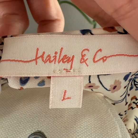 Patchwork Long Sleeve V Neck Blouse L Boho Lagenlook Cottagecore Fall Lagenlook - Picture 7 of 9